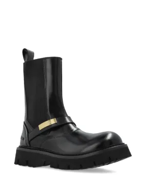 ロングブーツ Moschino FW23 BOOT WITH LOGO (MA15984G1H_M3600A) Moschino Logo boots - Black - Women | MA15984G1HM3600A