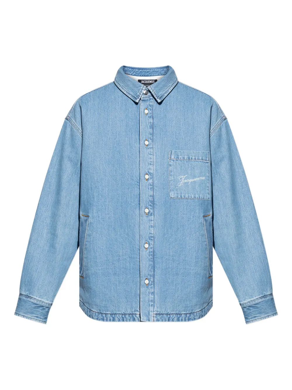 Jacquemus embroidered pocket denim shirt | Blue | Image 1