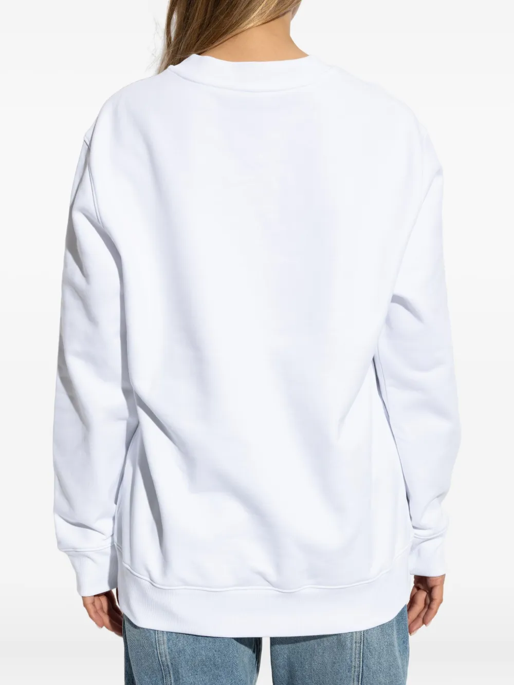 Moschino laurel wreath embroidered sweatshirt Wit