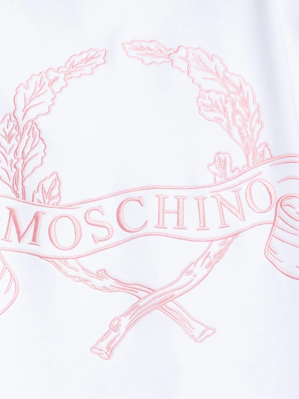 Moschino laurel wreath embroidered sweatshirt Wit