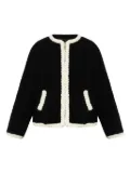 Moschino cable-knit elbow-patch jacket - Black