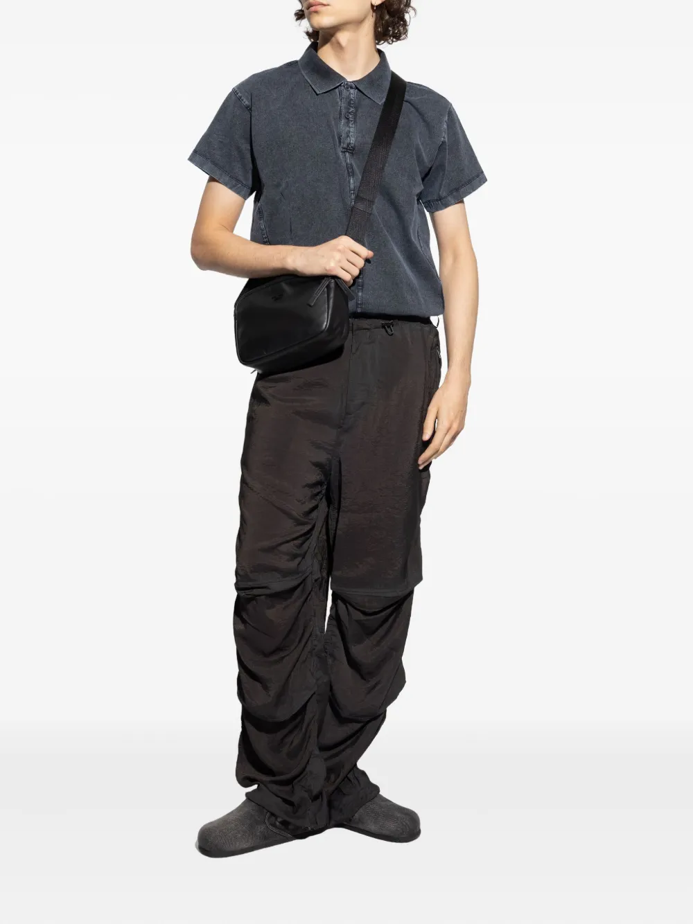 Diesel T-Nomely poloshirt met knoopsluiting Zwart