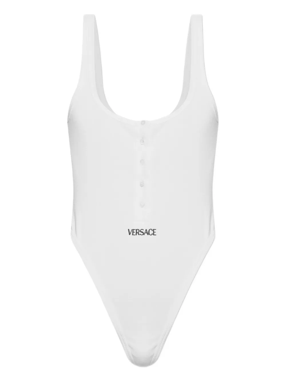 Versace button-front cotton body Wit