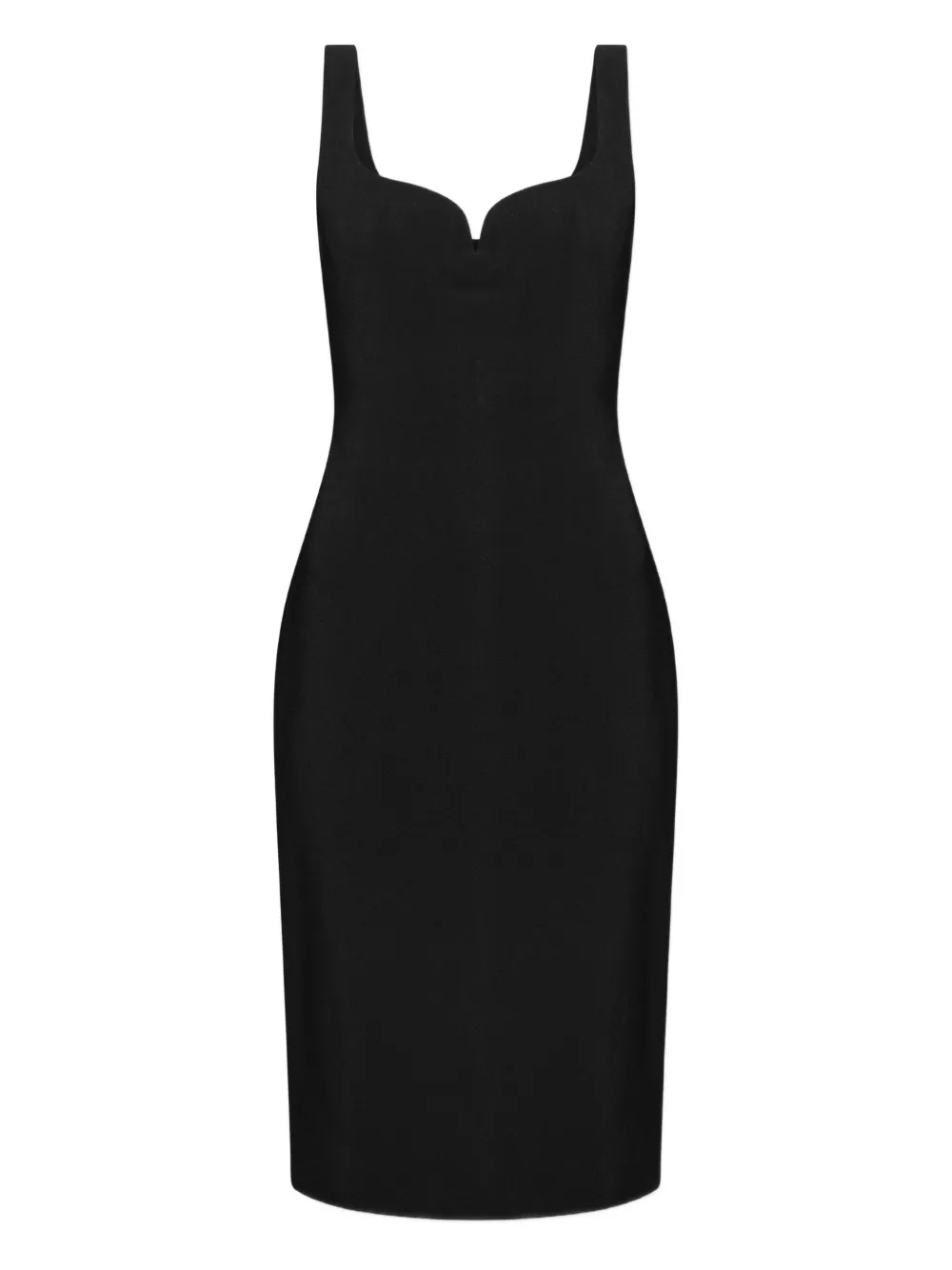 Versace sweetheart-neckline midi dress Zwart