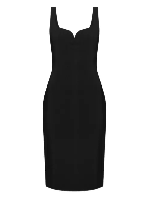 Versace sweetheart-neckline midi dress