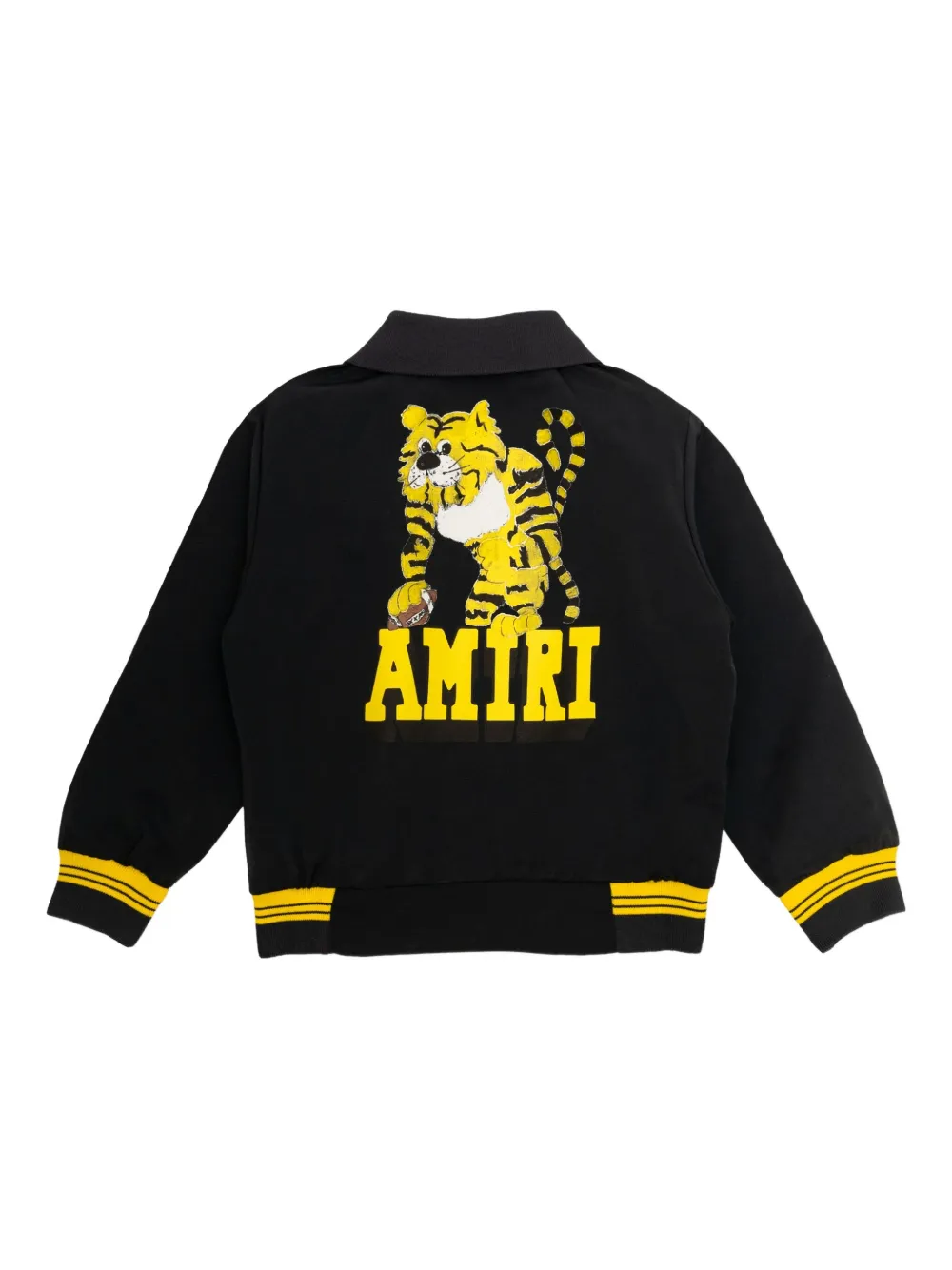 AMIRI KIDS tiger-embroidered zip-up jacket Blauw