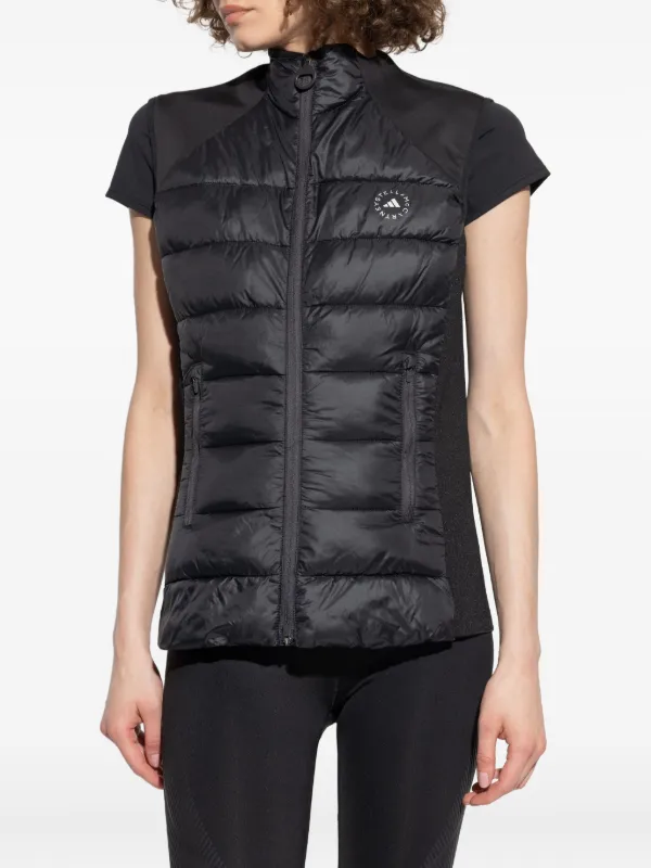 Adidas By Stella McCartney Quilted Panelled Gilet Black