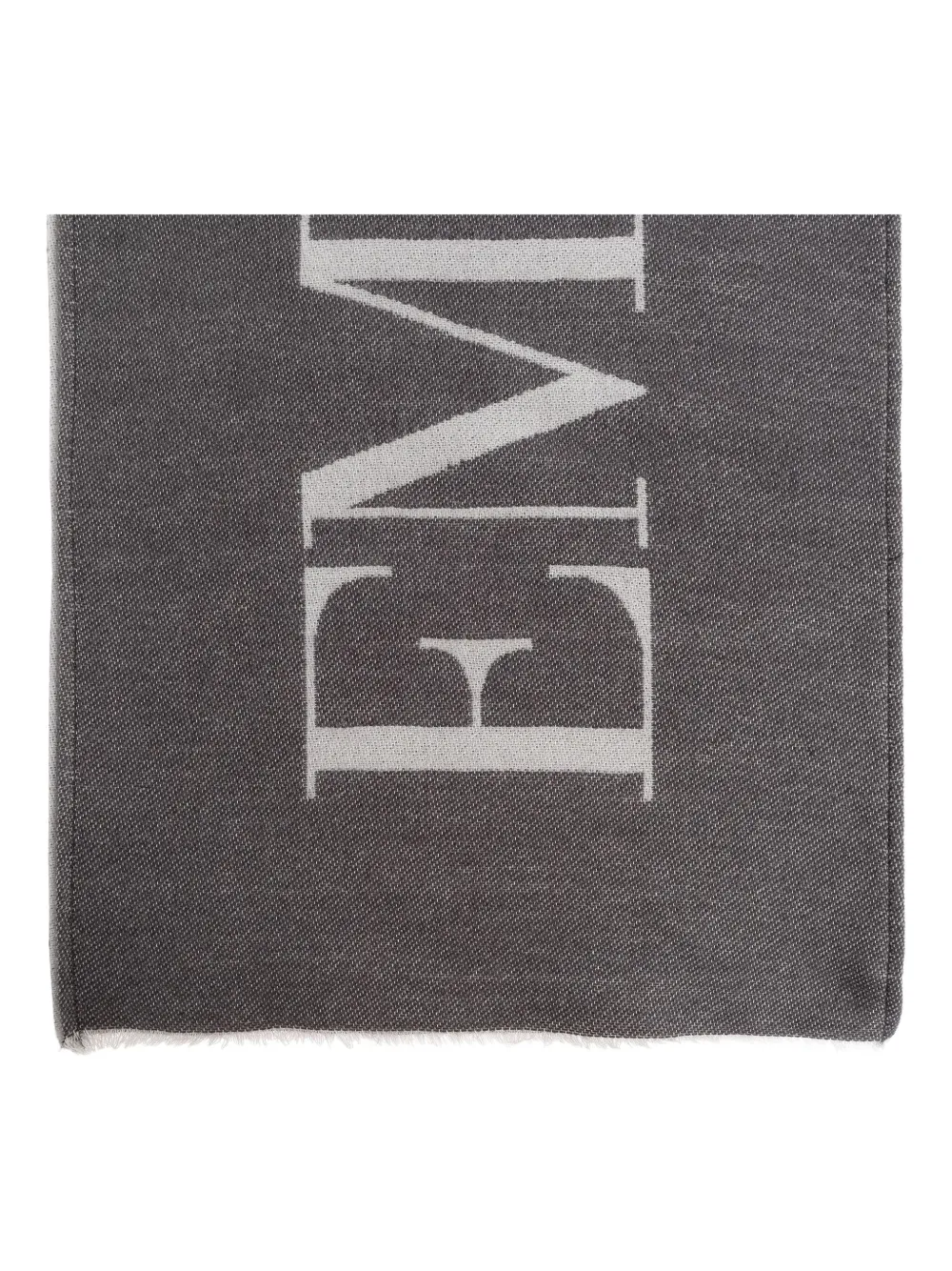 Emporio Armani logo wool scarf Grijs