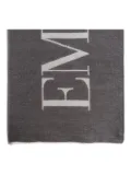 Emporio Armani logo wool scarf - Grey