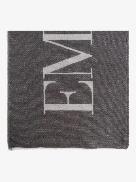 Emporio Armani logo wool scarf