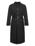 Versace belted animal-print coat - Black