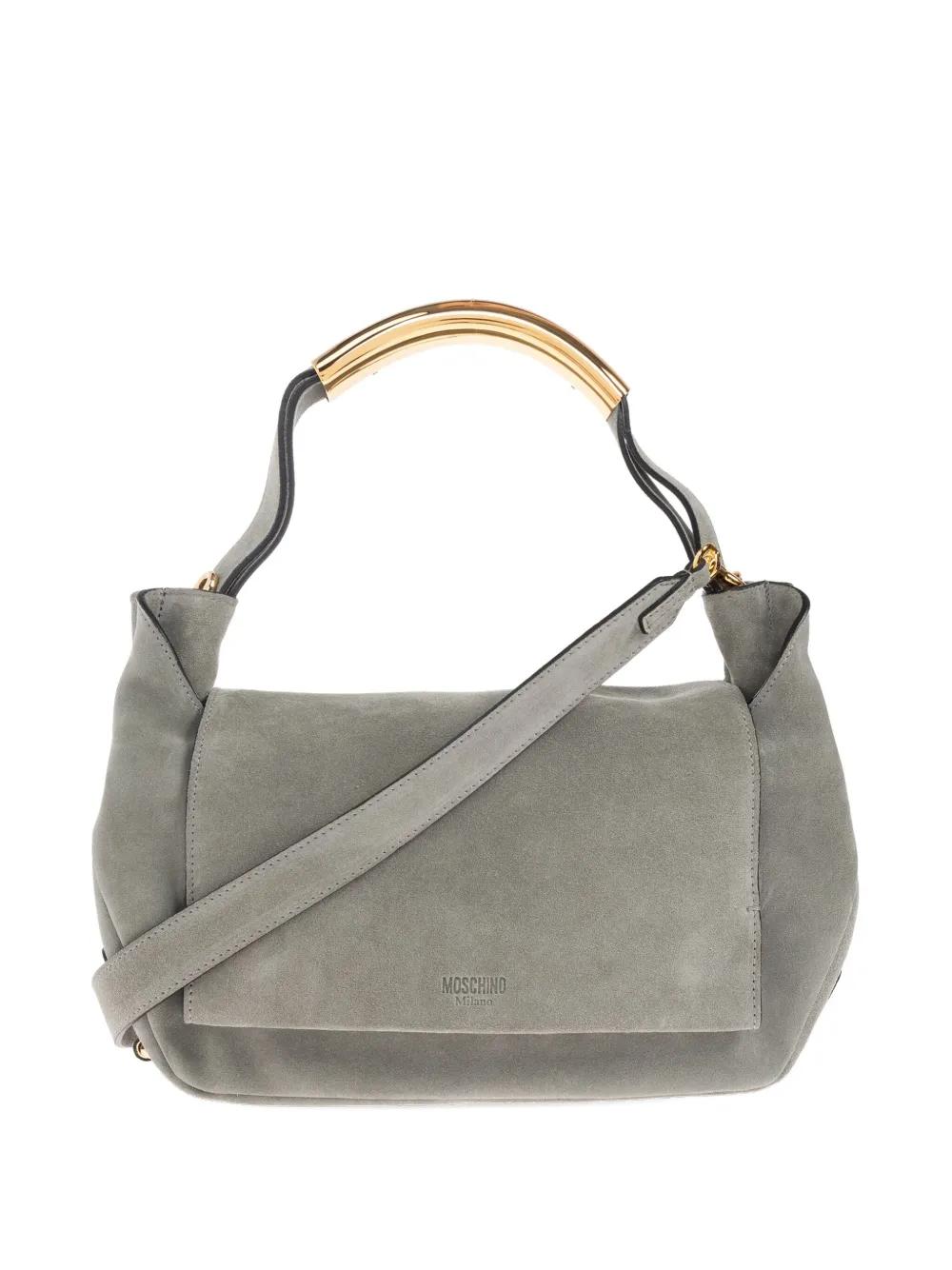 Moschino handle-detail cross body bag Grijs