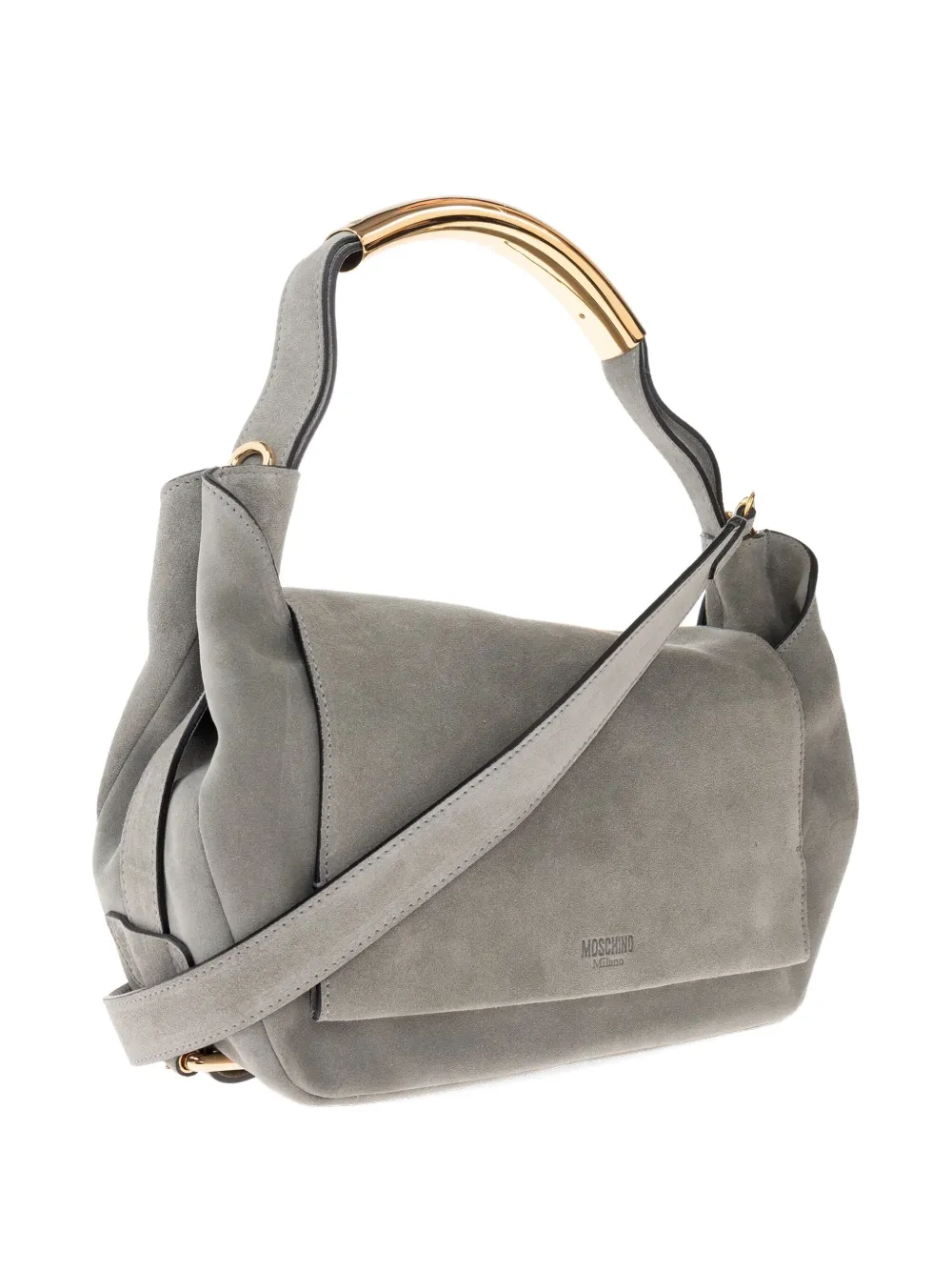 Moschino handle-detail cross body bag Grijs