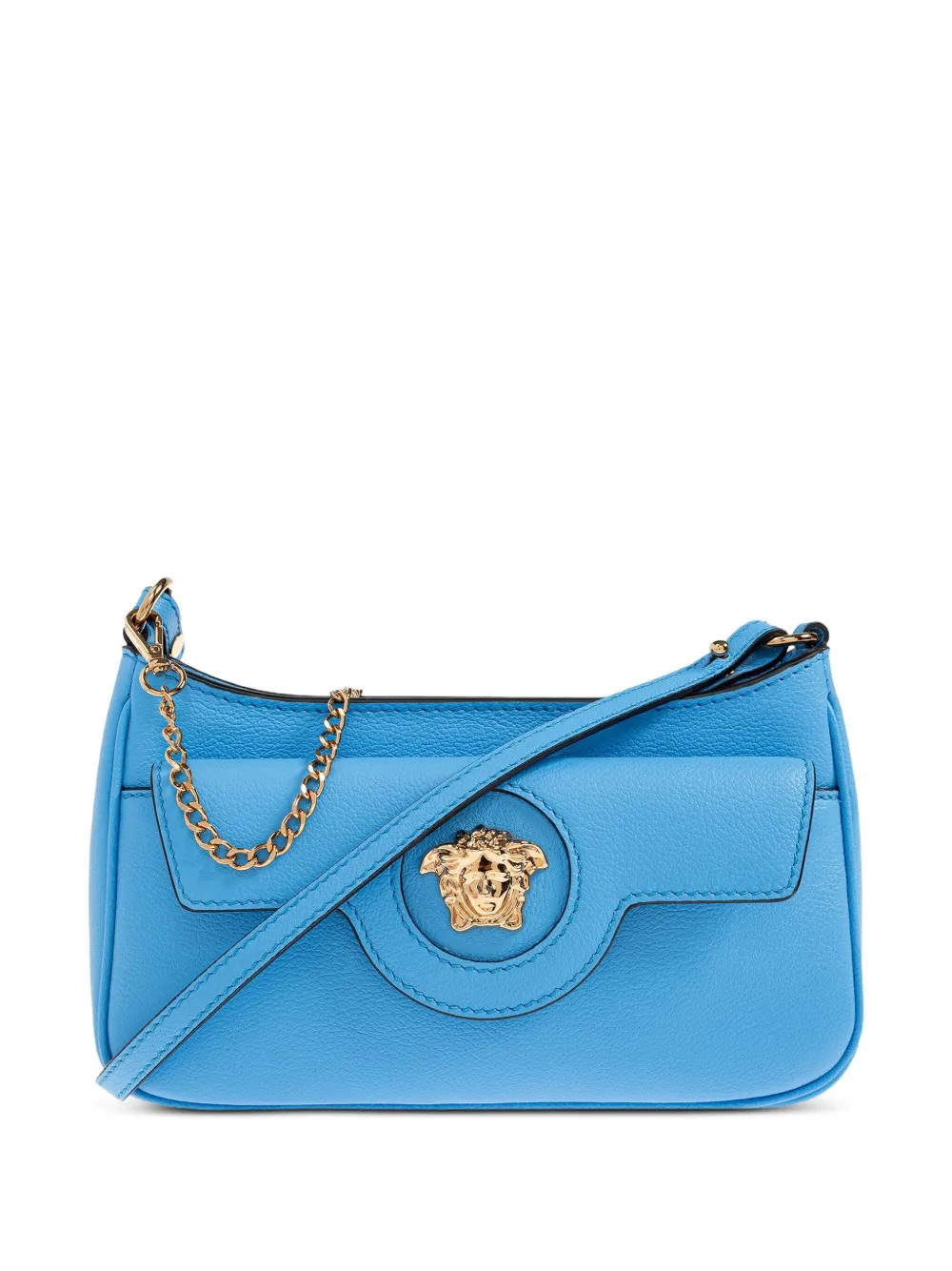 Versace La Medusa kleine schoudertas met ketting Blauw