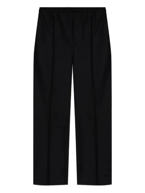 Moschino elasticated-waist gold-button trousers