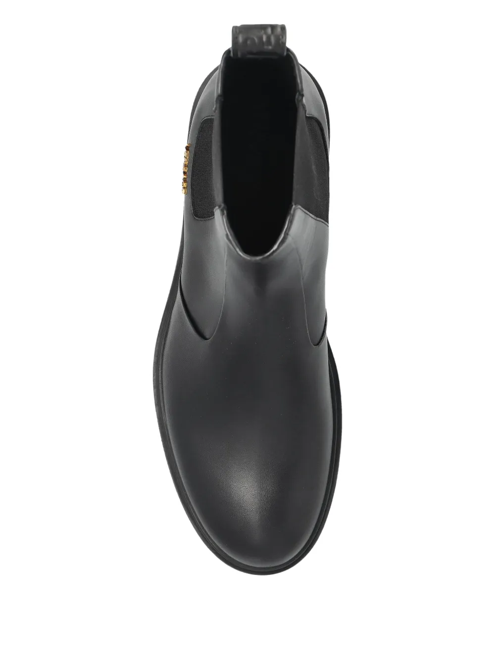 Versace Greca-trim leather Chelsea boots Black