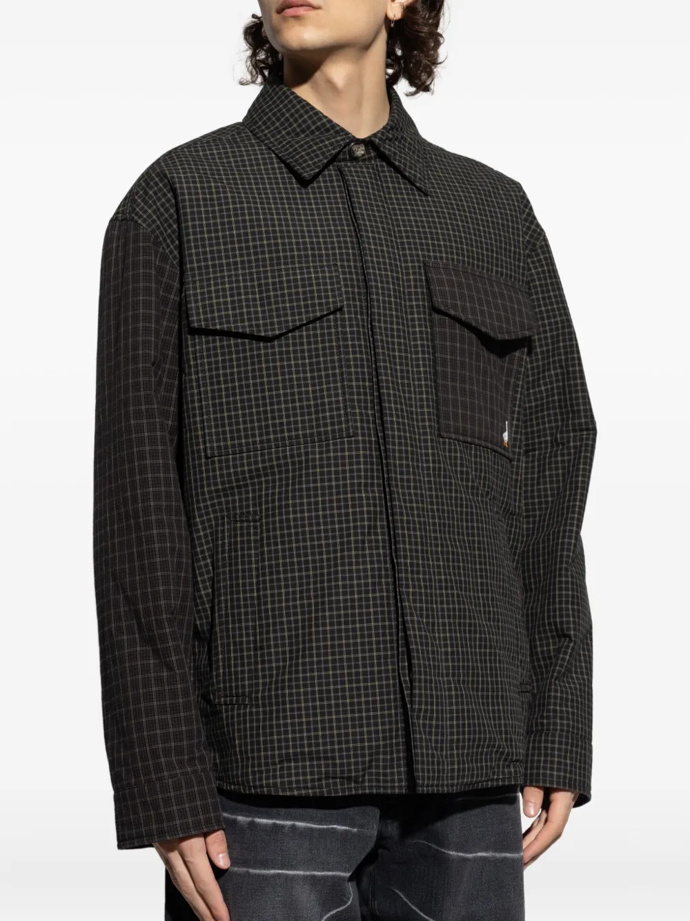 Moschino Geruit shirtjack Zwart