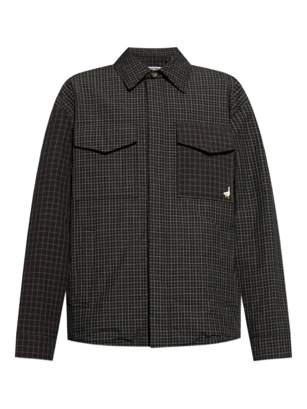 Moschino Checked Shirt Jacket in Black