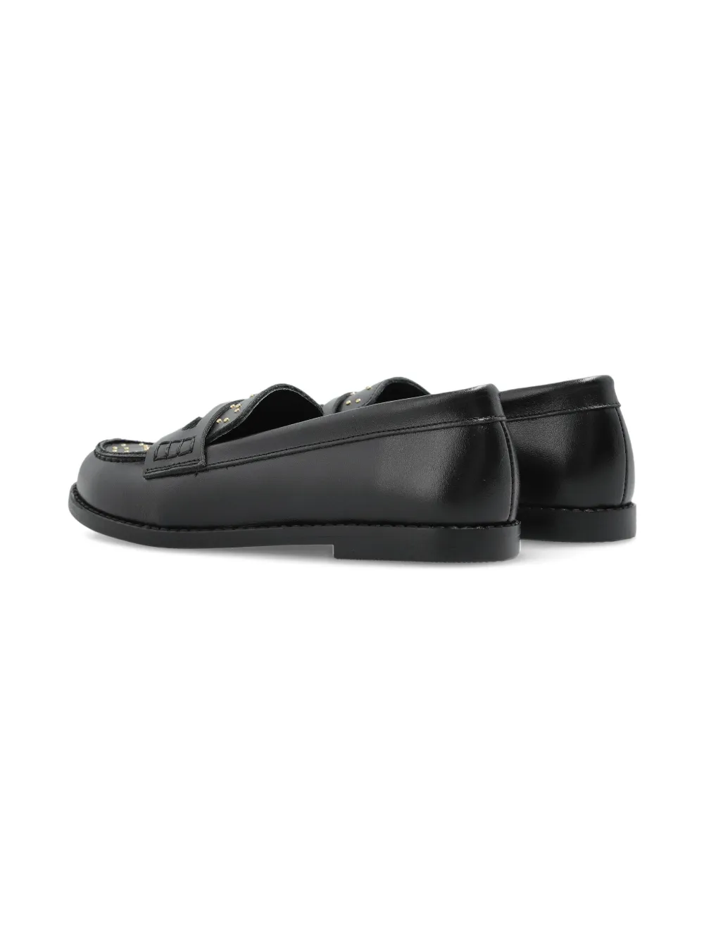 Versace Kids Medusa studded leather loafers Black