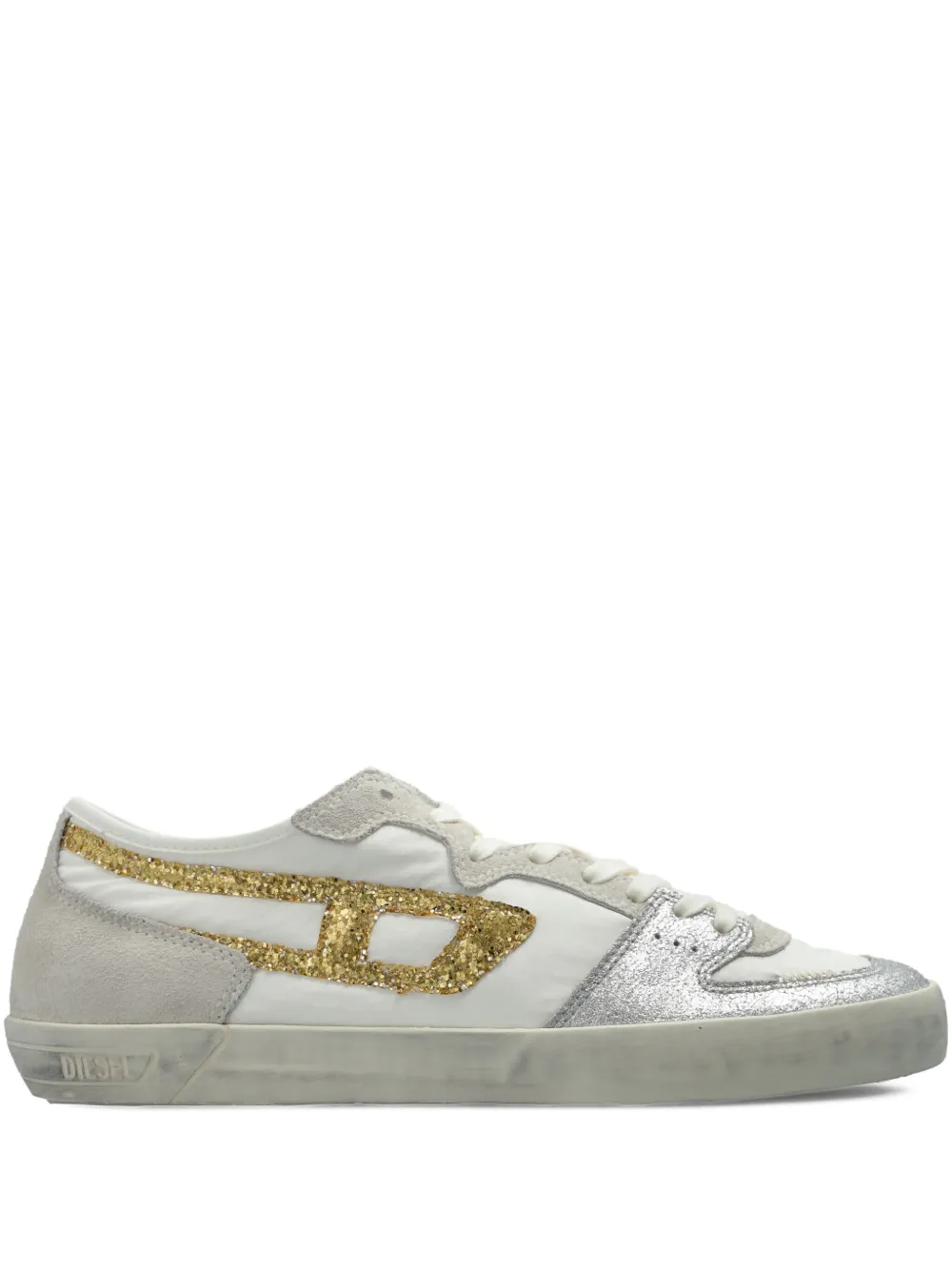 Diesel S-Leroji low-top sneakers met glittervlak Wit