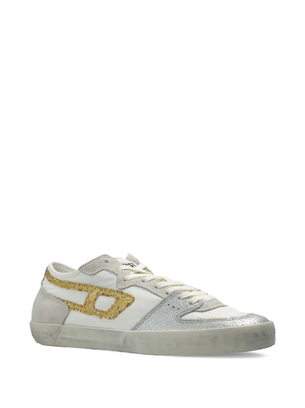 Diesel S-Leroji low-top sneakers met glittervlak - Wit