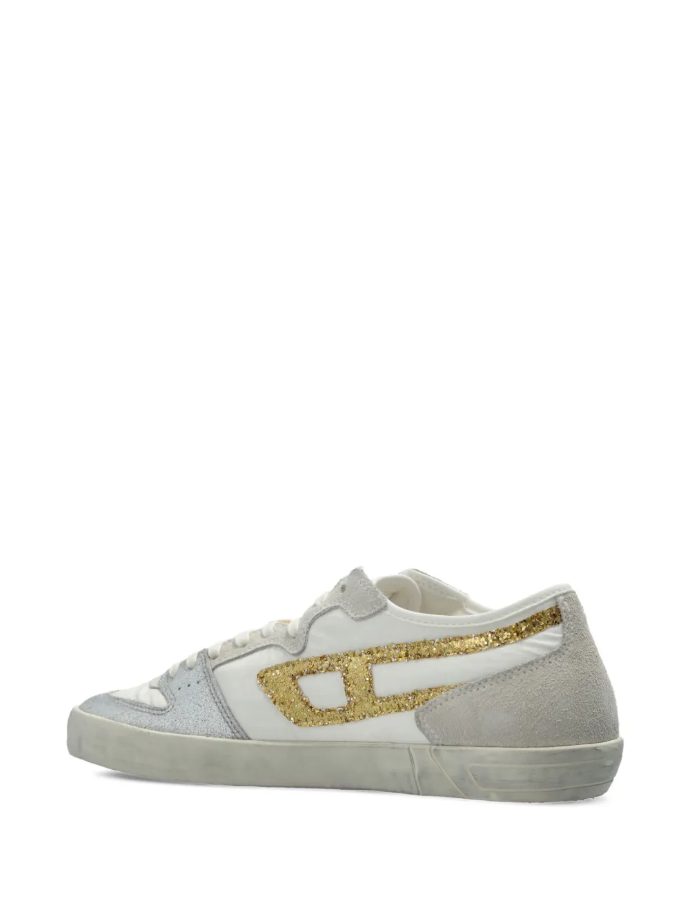 Diesel S-Leroji glitter-panel low sneakers White