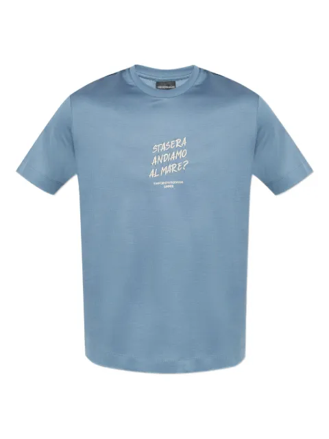 Emporio Armani embroidered-logo T-shirt