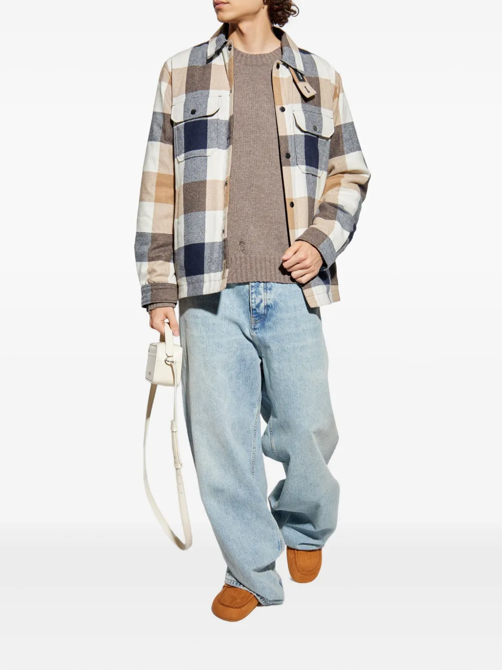 Woolrich Geruit shirtjack Beige