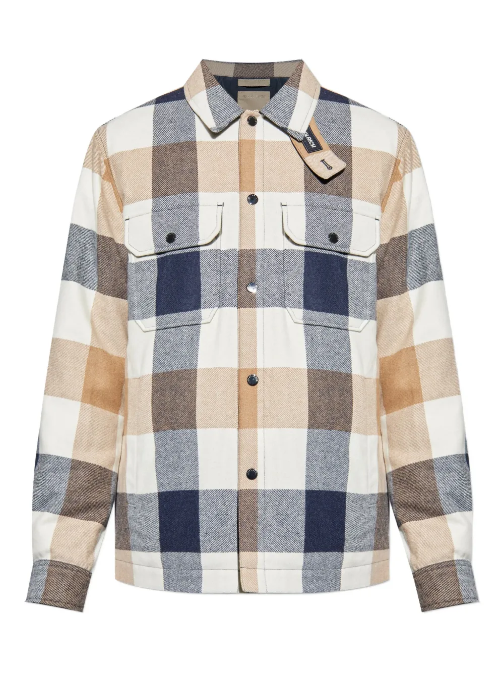 Woolrich checked shirt jacket Beige