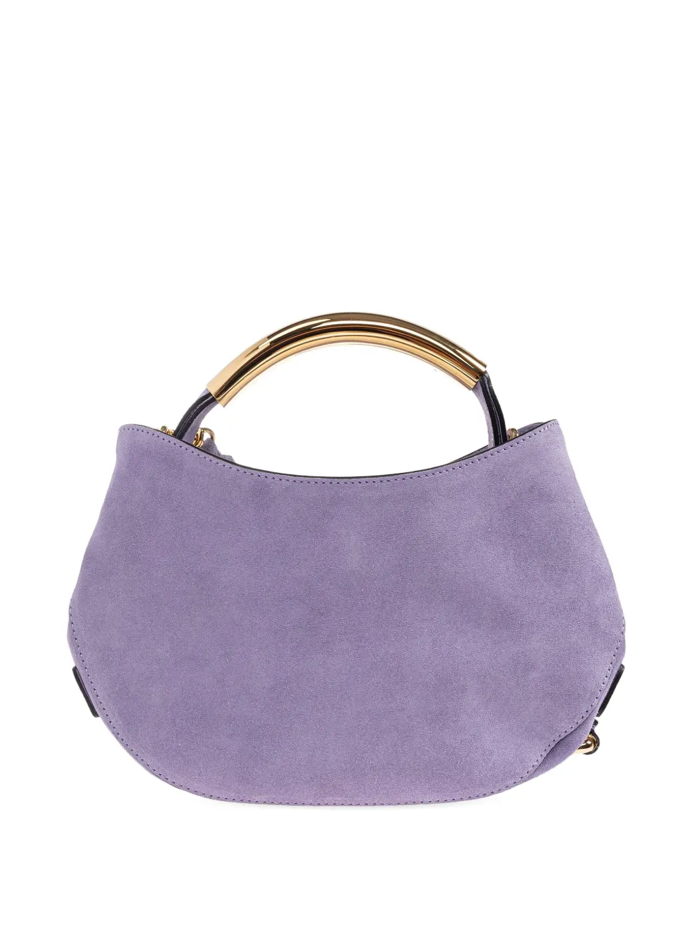 Moschino Handle-Me gewelfde suède shopper Paars
