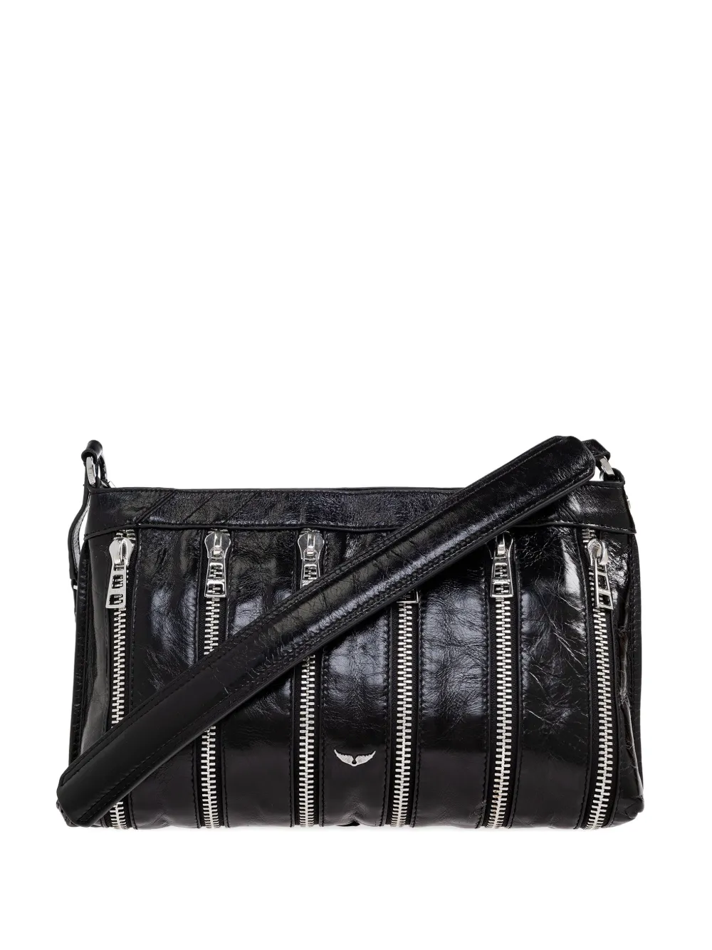Zadig&Voltaire Sunny Moody multiple-zip leather shoulder bag Zwart