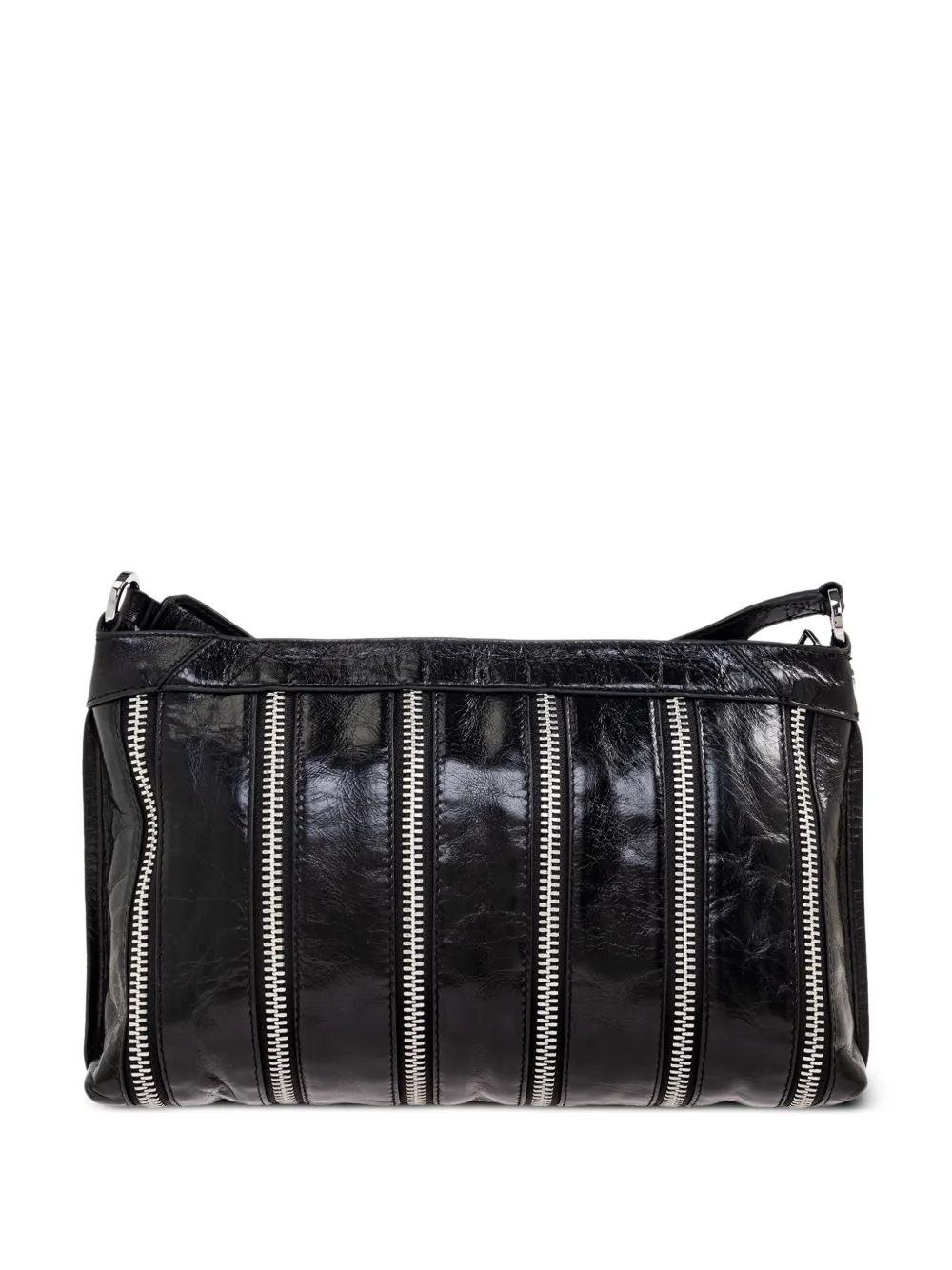 Zadig&Voltaire Sunny Moody leren schoudertas met meerdere rits Zwart