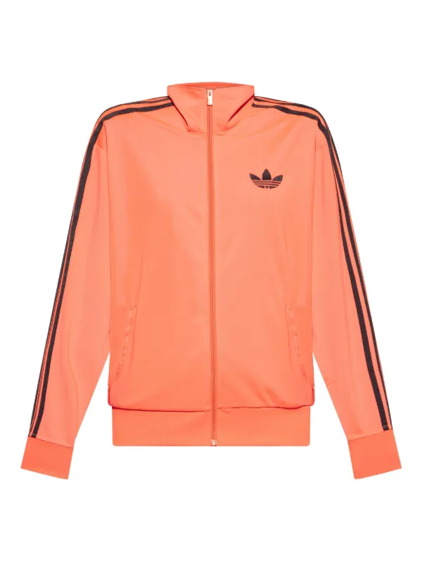 Adidas Firebird three-stripe zip-up Sweatshirt Red FARFETCH IN