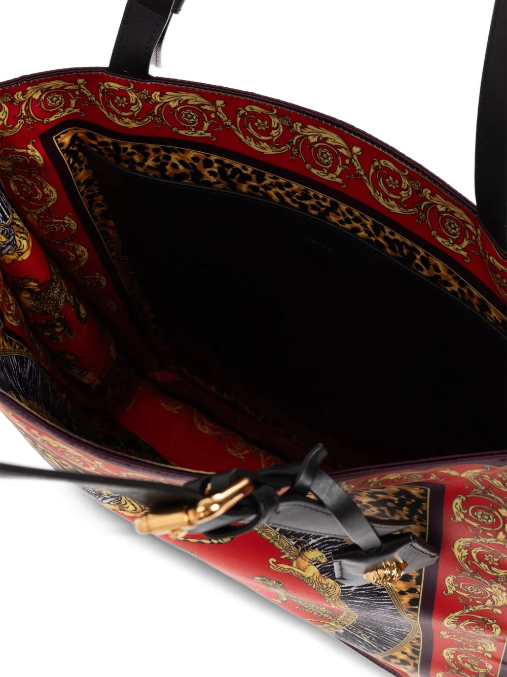 Versace Barok shopper met dierenprint Rood