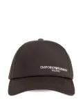 Emporio Armani logo-embroidered baseball cap - Brown