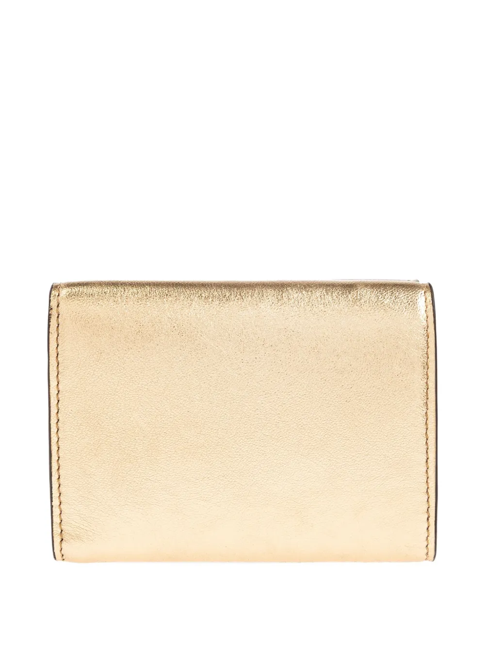 Versace Leren portemonnee met logoplakkaat Goud