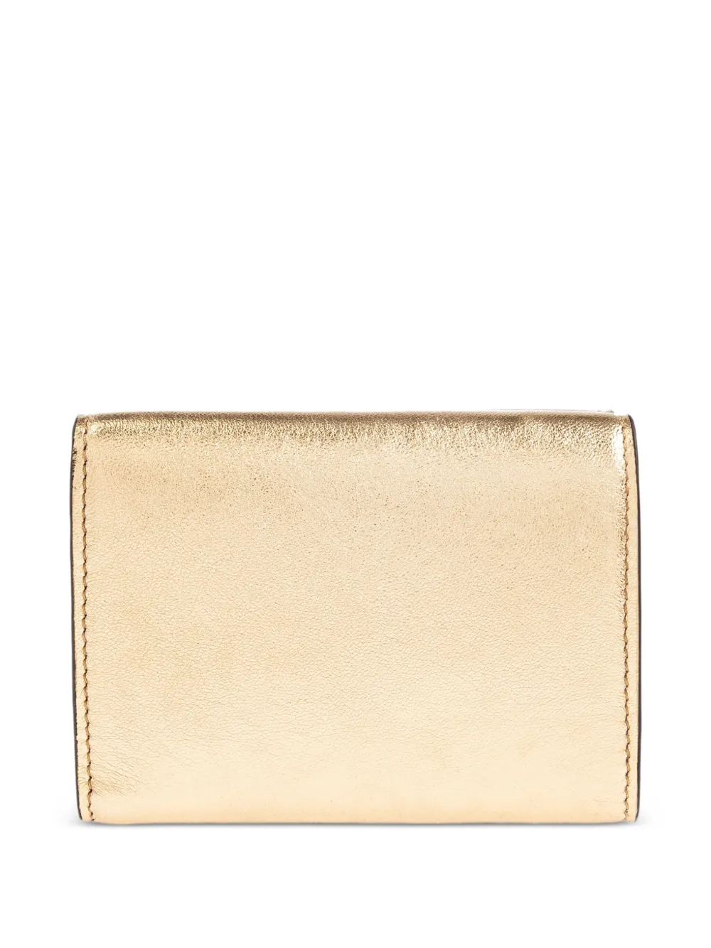 Versace Leren portemonnee met logoplakkaat - Goud