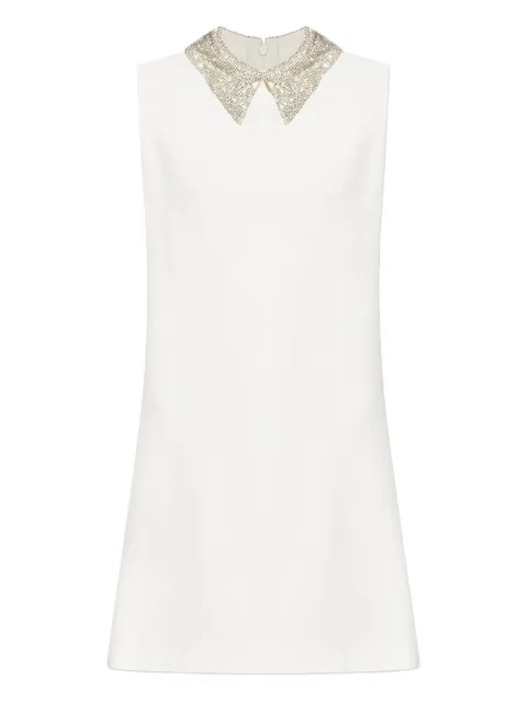 Versace embellished-collar sleeveless mini dress
