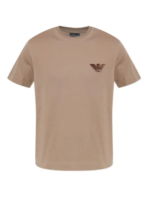 Emporio Armani Camiseta de algodão com patch Eagle