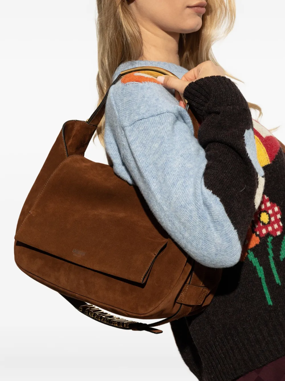 Moschino handle-detail cross body bag Bruin