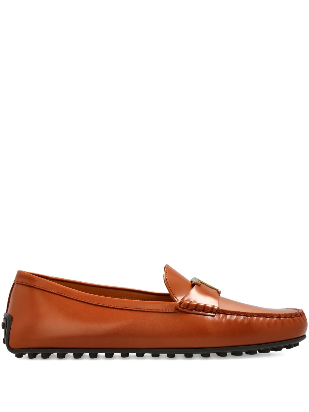 Tod's T Timeless Leather Loafers In Brown