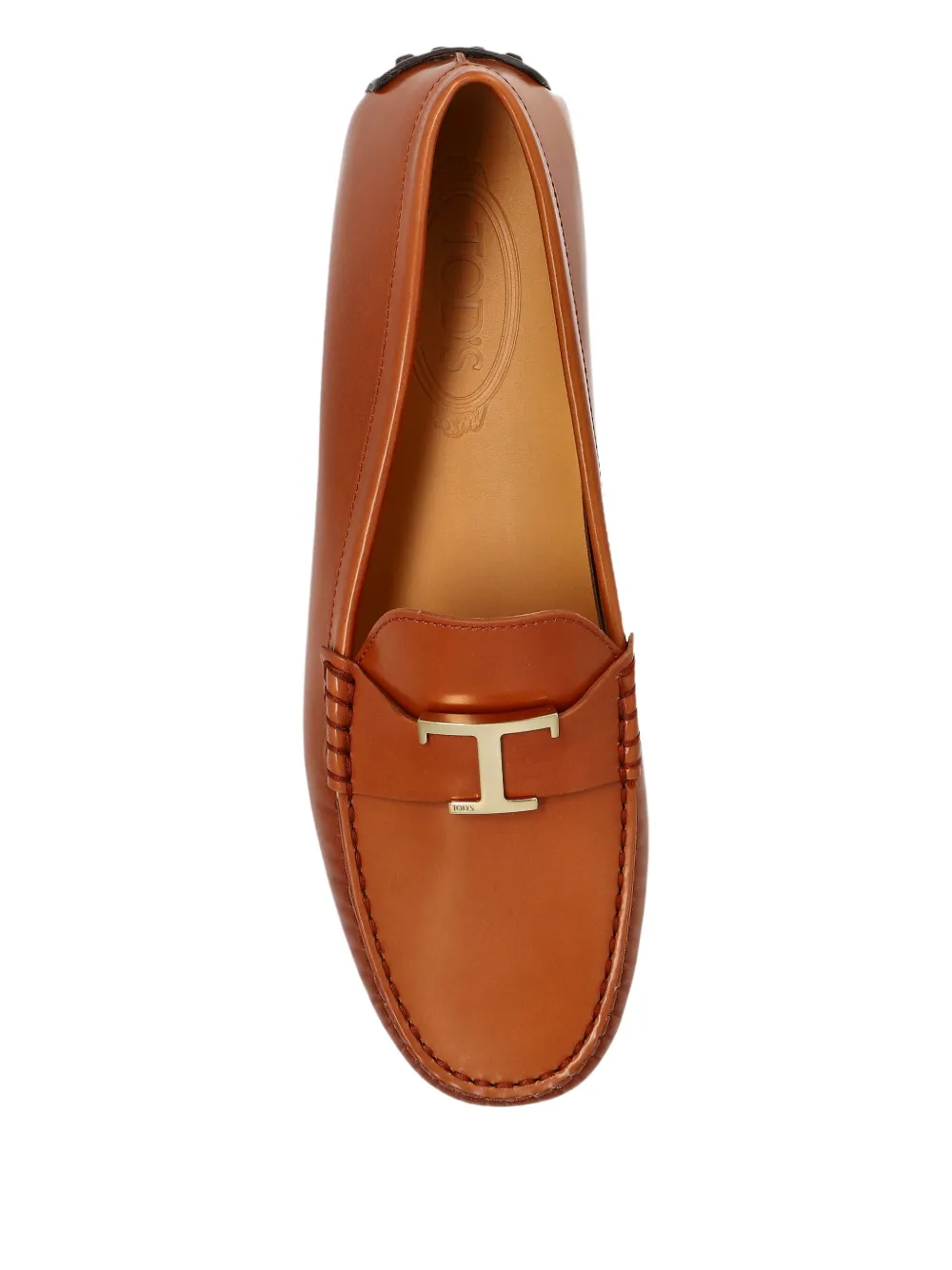 Tod's T Timeless Leather Loafers In Brown