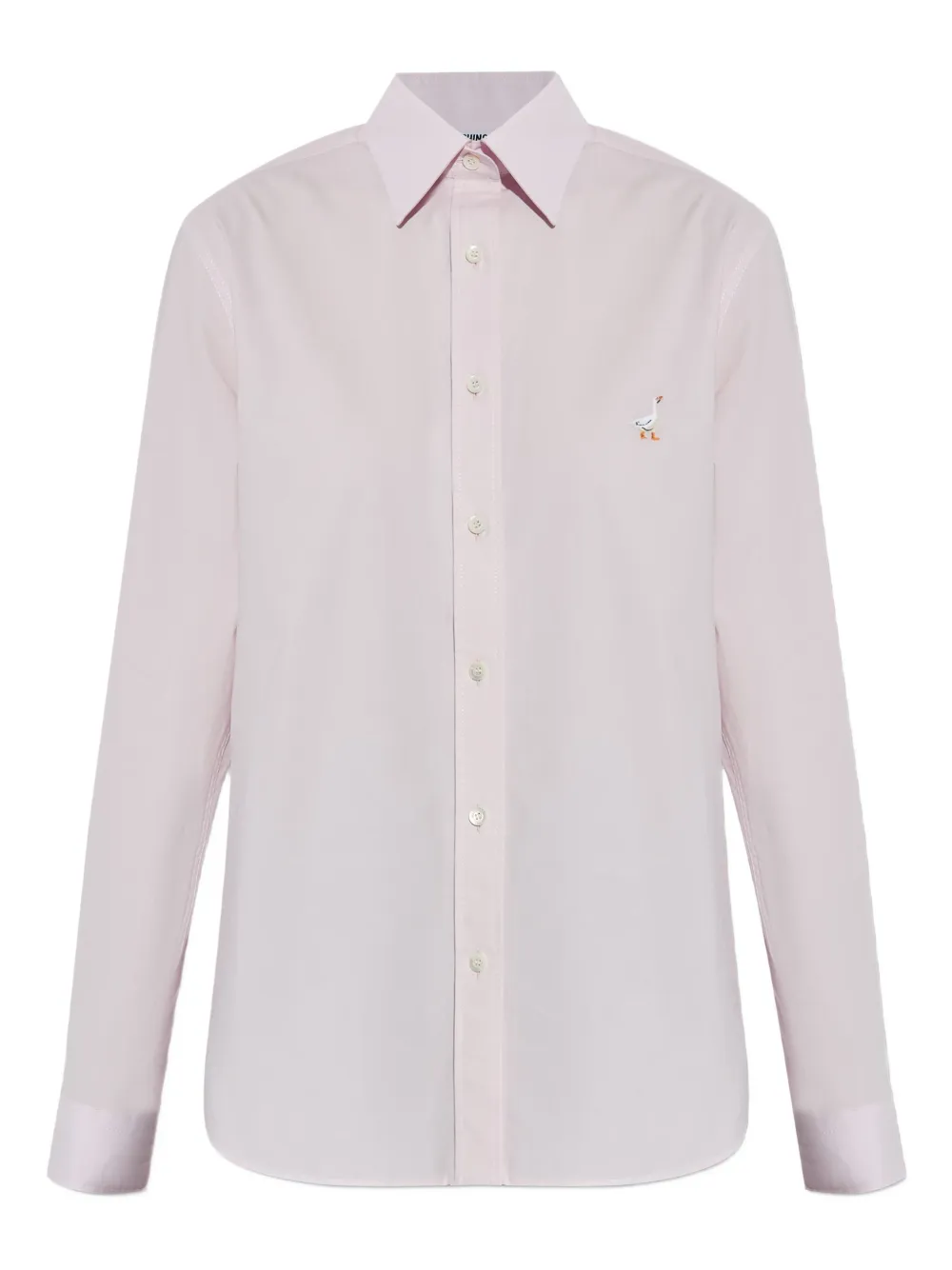 Moschino embroidered goose shirt Roze