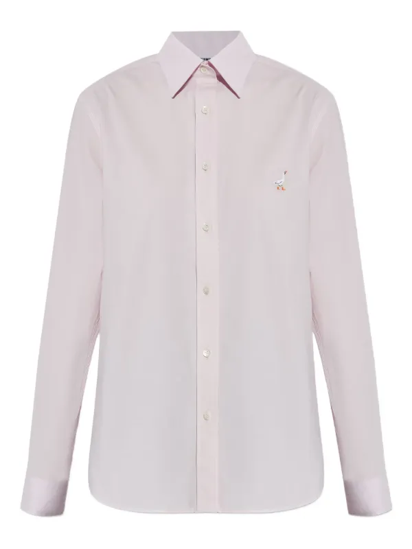 Moschino Embroidered Goose Shirt in Pink