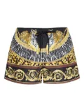 Versace tiger baroque-print swim shorts - Black