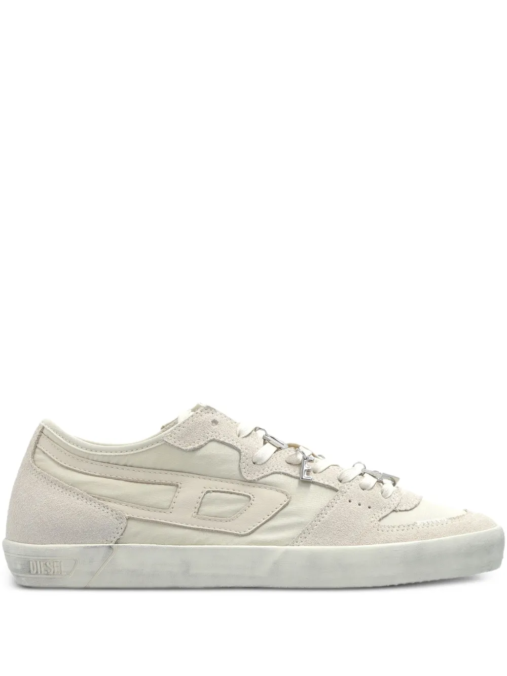 Diesel S-Leroji D-1 low-top suède sneakers met letter detail Wit