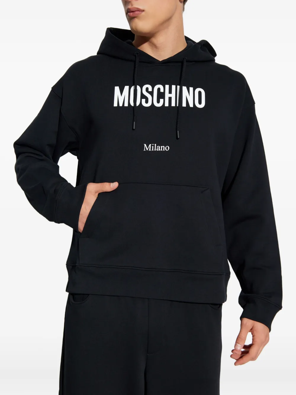 Moschino Hoodie met logoprint Zwart
