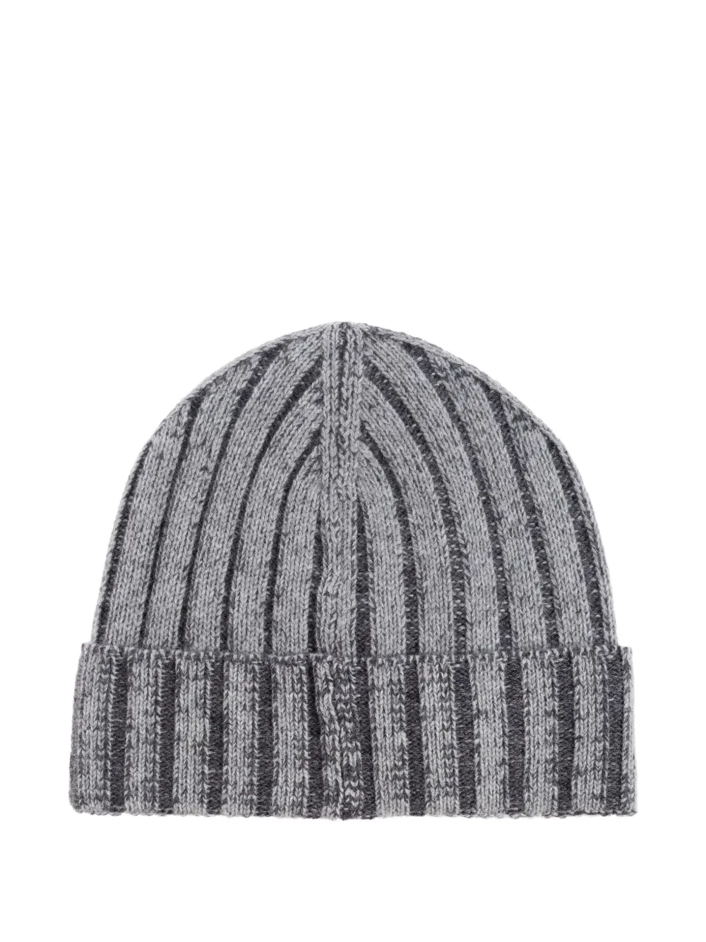 Emporio Armani ribbed wool beanie Grijs