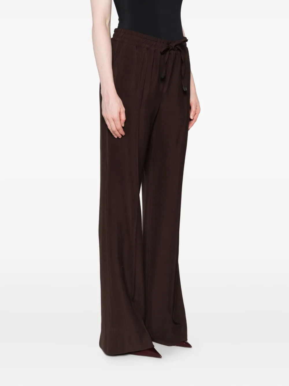 TOM FORD Broek met trekkoord en zoom aan de zijkant Bruin