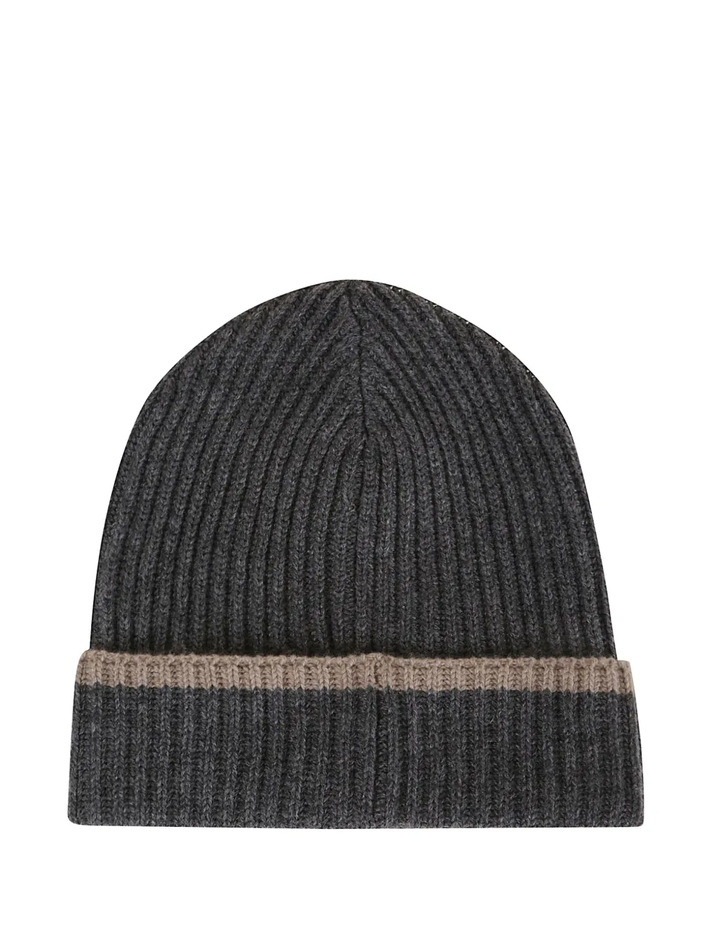 Brunello Cucinelli ribbed cashmere beanie Grijs